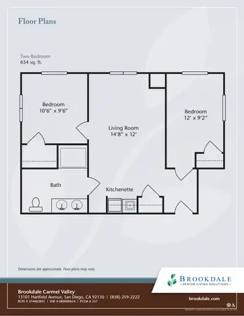 Floorplan of Brookdale Carmel Valley, Assisted Living, Nursing Home, Independent Living, CCRC, San Diego, CA 10
