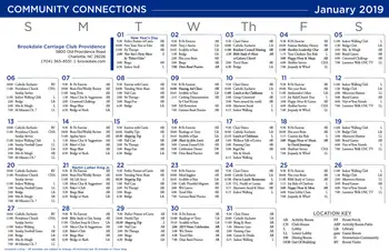 Activity Calendar of Brookdale Carriage Club Providence, Assisted Living, Nursing Home, Independent Living, CCRC, Charlotte, NC 3
