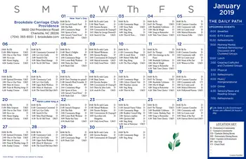 Activity Calendar of Brookdale Carriage Club Providence, Assisted Living, Nursing Home, Independent Living, CCRC, Charlotte, NC 7