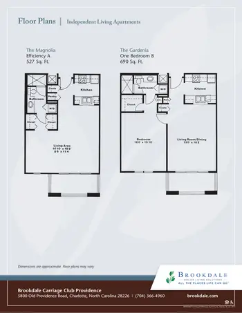 Floorplan of Brookdale Carriage Club Providence, Assisted Living, Nursing Home, Independent Living, CCRC, Charlotte, NC 1