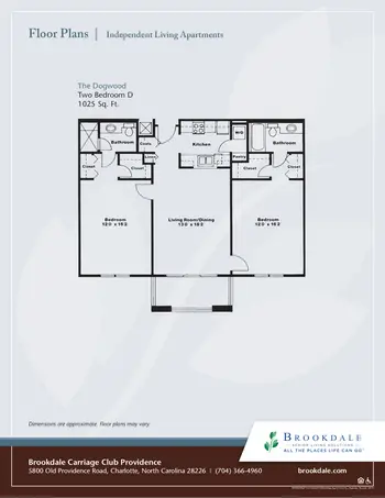 Floorplan of Brookdale Carriage Club Providence, Assisted Living, Nursing Home, Independent Living, CCRC, Charlotte, NC 3