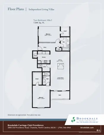 Floorplan of Brookdale Carriage Club Providence, Assisted Living, Nursing Home, Independent Living, CCRC, Charlotte, NC 5