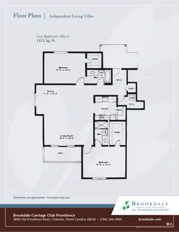 Floorplan of Brookdale Carriage Club Providence, Assisted Living, Nursing Home, Independent Living, CCRC, Charlotte, NC 6