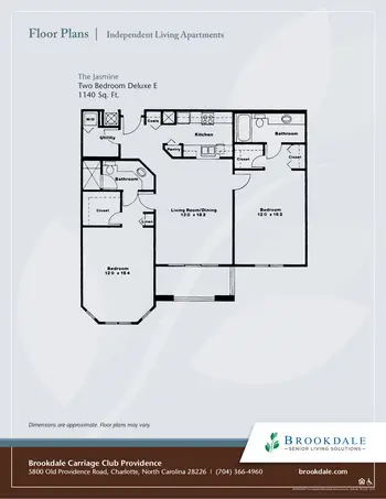 Floorplan of Brookdale Carriage Club Providence, Assisted Living, Nursing Home, Independent Living, CCRC, Charlotte, NC 12