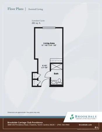 Floorplan of Brookdale Carriage Club Providence, Assisted Living, Nursing Home, Independent Living, CCRC, Charlotte, NC 15