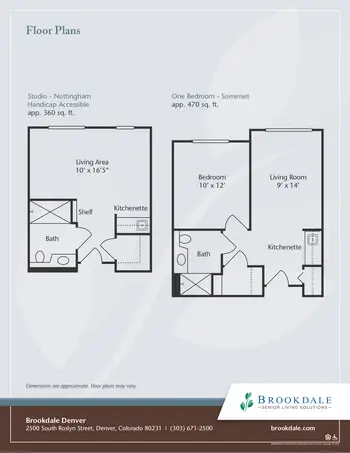Floorplan of Brookdale Denver, Assisted Living, Nursing Home, Independent Living, CCRC, Denver, CO 2