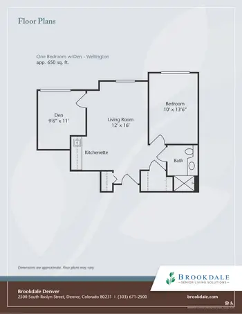 Floorplan of Brookdale Denver, Assisted Living, Nursing Home, Independent Living, CCRC, Denver, CO 4