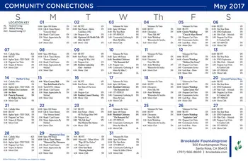 Activity Calendar of Arbol Residences of Santa Rosa, Assisted Living, Nursing Home, Independent Living, CCRC, Santa Rosa, CA 5
