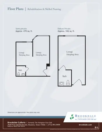 Floorplan of Brookdale Galleria, Assisted Living, Nursing Home, Independent Living, CCRC, Houston, TX 6