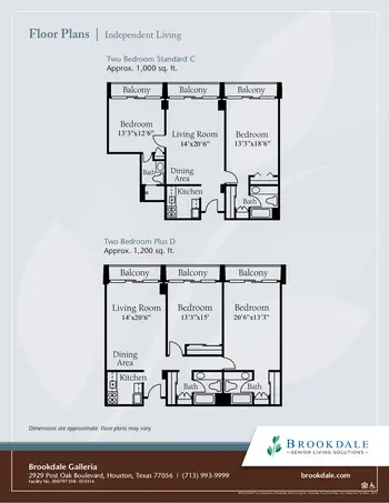 Floorplan of Brookdale Galleria, Assisted Living, Nursing Home, Independent Living, CCRC, Houston, TX 8