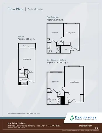 Floorplan of Brookdale Galleria, Assisted Living, Nursing Home, Independent Living, CCRC, Houston, TX 10