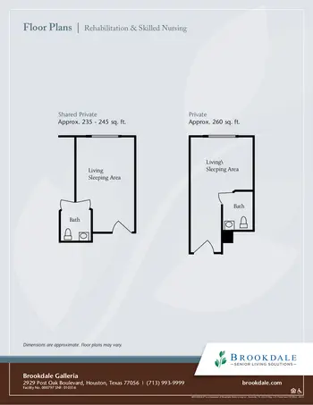 Floorplan of Brookdale Galleria, Assisted Living, Nursing Home, Independent Living, CCRC, Houston, TX 11