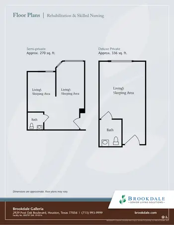 Floorplan of Brookdale Galleria, Assisted Living, Nursing Home, Independent Living, CCRC, Houston, TX 12