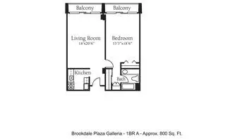 Floorplan of Brookdale Galleria, Assisted Living, Nursing Home, Independent Living, CCRC, Houston, TX 13