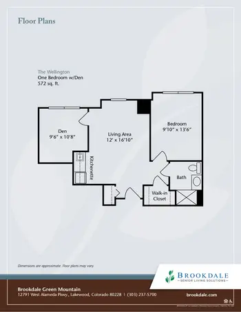 Floorplan of Brookdale Green Mountain, Assisted Living, Nursing Home, Independent Living, CCRC, Lakewood, CO 6