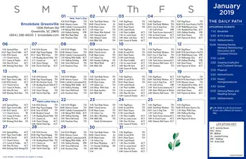 Activity Calendar of Brookdale Greenville, Assisted Living, Nursing Home, Independent Living, CCRC, Greenville, SC 7