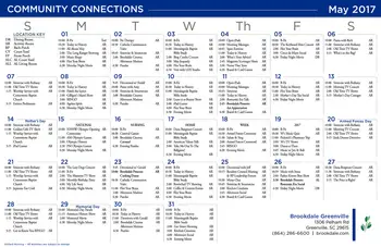 Activity Calendar of Brookdale Greenville, Assisted Living, Nursing Home, Independent Living, CCRC, Greenville, SC 9