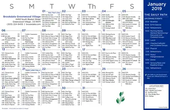 Activity Calendar of Brookdale Greenwood Village, Assisted Living, Nursing Home, Independent Living, CCRC, Greenwood Village, CO 7
