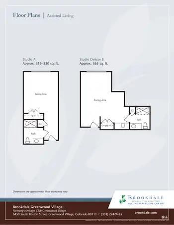 Floorplan of Brookdale Greenwood Village, Assisted Living, Nursing Home, Independent Living, CCRC, Greenwood Village, CO 1