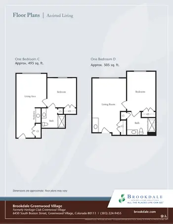 Floorplan of Brookdale Greenwood Village, Assisted Living, Nursing Home, Independent Living, CCRC, Greenwood Village, CO 2