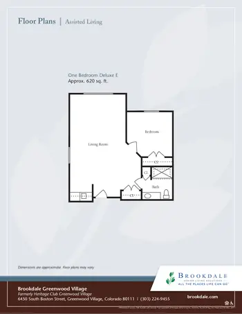 Floorplan of Brookdale Greenwood Village, Assisted Living, Nursing Home, Independent Living, CCRC, Greenwood Village, CO 3