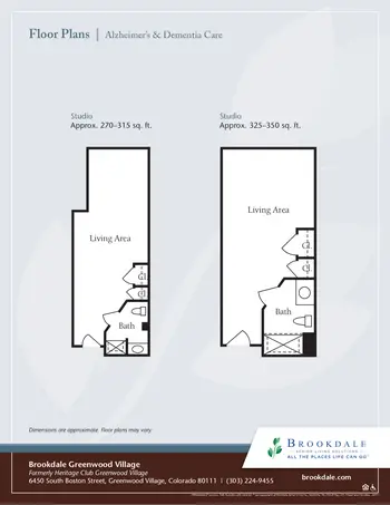 Floorplan of Brookdale Greenwood Village, Assisted Living, Nursing Home, Independent Living, CCRC, Greenwood Village, CO 4