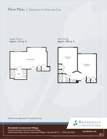Floorplan of Brookdale Greenwood Village, Assisted Living, Nursing Home, Independent Living, CCRC, Greenwood Village, CO 5