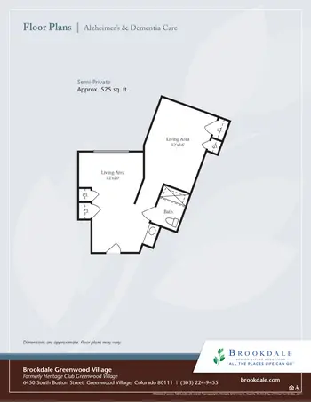 Floorplan of Brookdale Greenwood Village, Assisted Living, Nursing Home, Independent Living, CCRC, Greenwood Village, CO 6