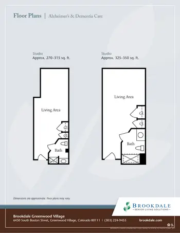 Floorplan of Brookdale Greenwood Village, Assisted Living, Nursing Home, Independent Living, CCRC, Greenwood Village, CO 12
