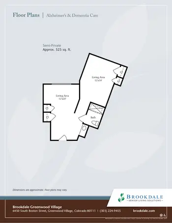 Floorplan of Brookdale Greenwood Village, Assisted Living, Nursing Home, Independent Living, CCRC, Greenwood Village, CO 14