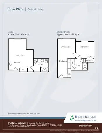 Floorplan of Brookdale Lakeway, Assisted Living, Nursing Home, Independent Living, CCRC, Lakeway, TX 1