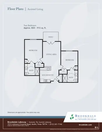 Floorplan of Brookdale Lakeway, Assisted Living, Nursing Home, Independent Living, CCRC, Lakeway, TX 3