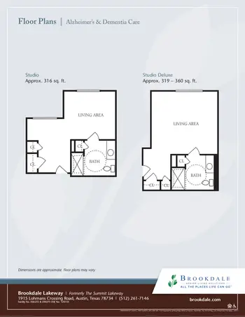 Floorplan of Brookdale Lakeway, Assisted Living, Nursing Home, Independent Living, CCRC, Lakeway, TX 4