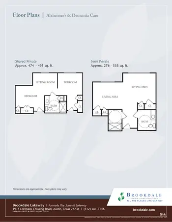 Floorplan of Brookdale Lakeway, Assisted Living, Nursing Home, Independent Living, CCRC, Lakeway, TX 5