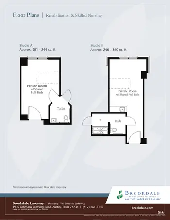 Floorplan of Brookdale Lakeway, Assisted Living, Nursing Home, Independent Living, CCRC, Lakeway, TX 6