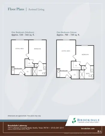 Floorplan of Brookdale Lakeway, Assisted Living, Nursing Home, Independent Living, CCRC, Lakeway, TX 10