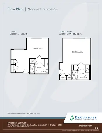 Floorplan of Brookdale Lakeway, Assisted Living, Nursing Home, Independent Living, CCRC, Lakeway, TX 12