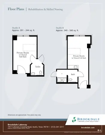 Floorplan of Brookdale Lakeway, Assisted Living, Nursing Home, Independent Living, CCRC, Lakeway, TX 14