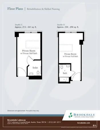 Floorplan of Brookdale Lakeway, Assisted Living, Nursing Home, Independent Living, CCRC, Lakeway, TX 15