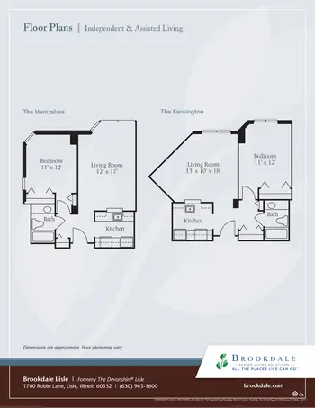 Floorplan of Brookdale Lisle, Assisted Living, Nursing Home, Independent Living, CCRC, Lisle, IL 2