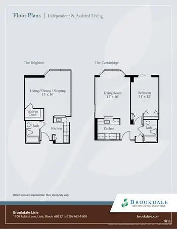 Floorplan of Brookdale Lisle, Assisted Living, Nursing Home, Independent Living, CCRC, Lisle, IL 6