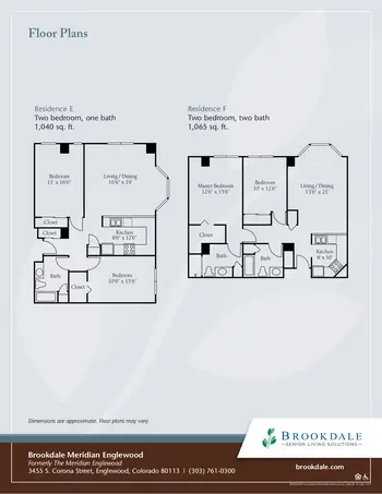 Floorplan of Brookdale Meridian Englewood, Assisted Living, Nursing Home, Independent Living, CCRC, Englewood, CO 5