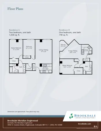 Floorplan of Brookdale Meridian Englewood, Assisted Living, Nursing Home, Independent Living, CCRC, Englewood, CO 6