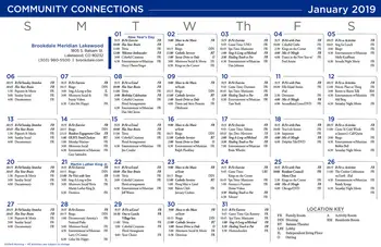Activity Calendar of Brookdale Meridian Lakewood, Assisted Living, Nursing Home, Independent Living, CCRC, Lakewood, CO 7