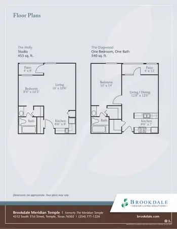 Floorplan of Meridian of Temple, Assisted Living, Nursing Home, Independent Living, CCRC, Temple, TX 1