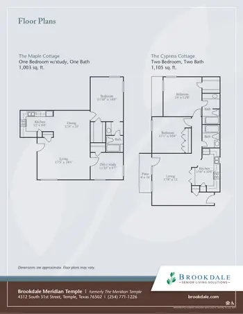 Floorplan of Meridian of Temple, Assisted Living, Nursing Home, Independent Living, CCRC, Temple, TX 3