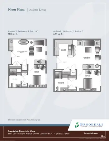 Floorplan of The Courtyards at Mountain View, Assisted Living, Nursing Home, Independent Living, CCRC, Denver, CO 2