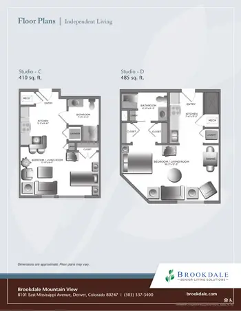 Floorplan of The Courtyards at Mountain View, Assisted Living, Nursing Home, Independent Living, CCRC, Denver, CO 7