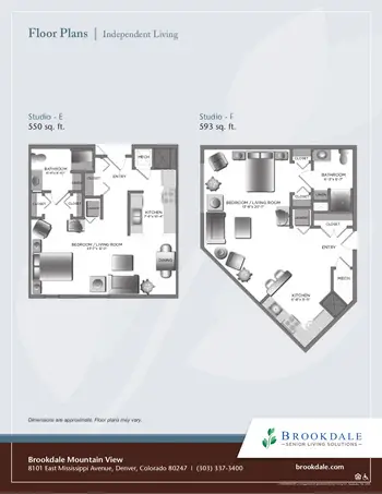 Floorplan of The Courtyards at Mountain View, Assisted Living, Nursing Home, Independent Living, CCRC, Denver, CO 8