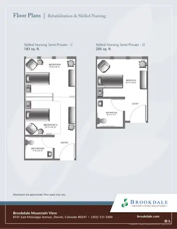 Floorplan of The Courtyards at Mountain View, Assisted Living, Nursing Home, Independent Living, CCRC, Denver, CO 14